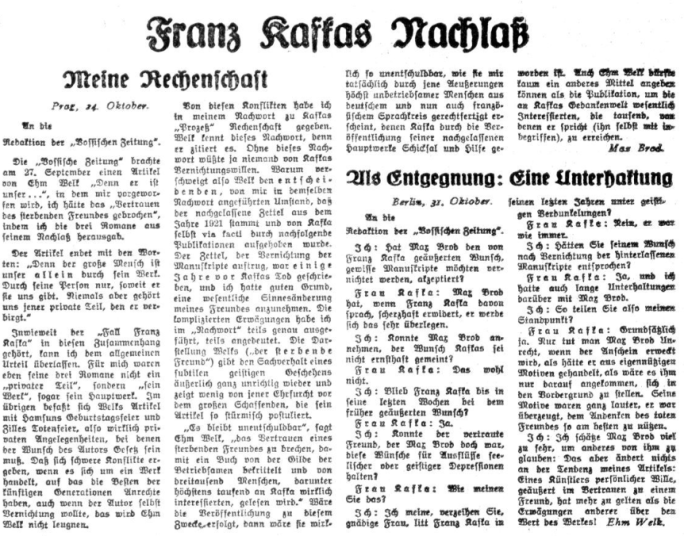 Das Bild zeigt einen Zeitungsausschnitt