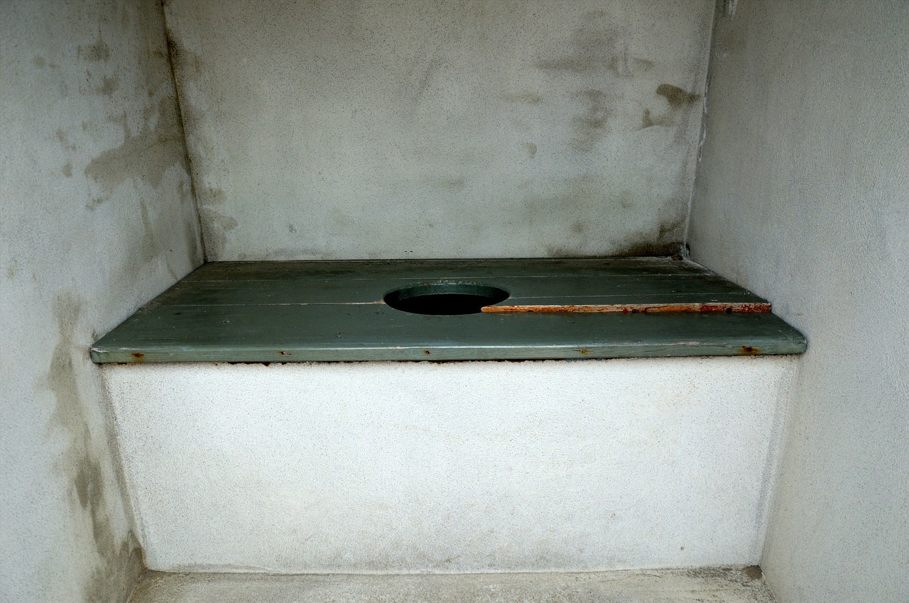 Das Bild zeigt eine Latrine.