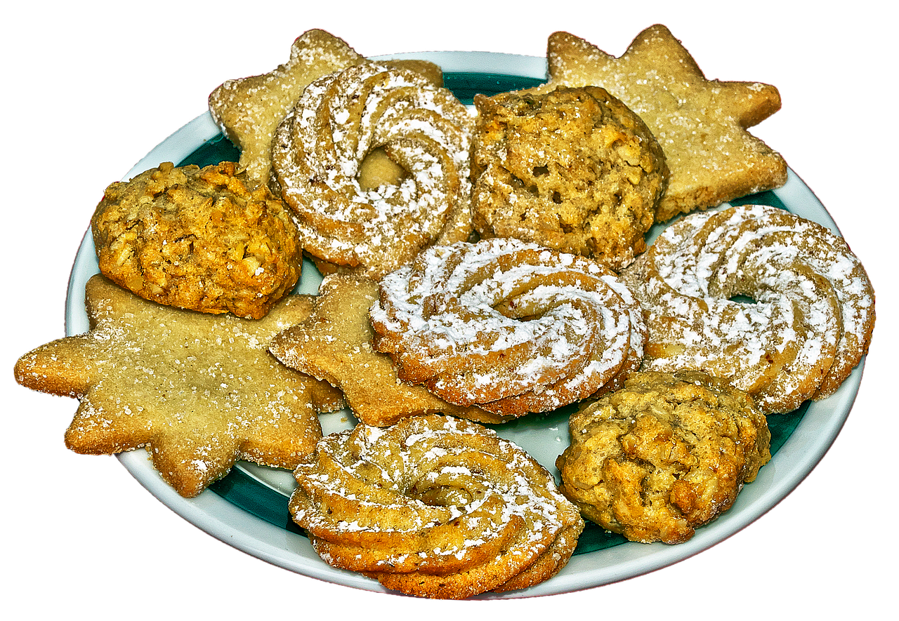 Das Bild zeigt einen Teller mit Buttergebäck.