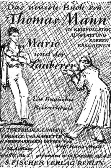 Werbung des S. Fischer Verlags für Thomas Manns Novelle "Mario und der Zauberer" in der "Vossichen Zeitung" im Mai 1930.