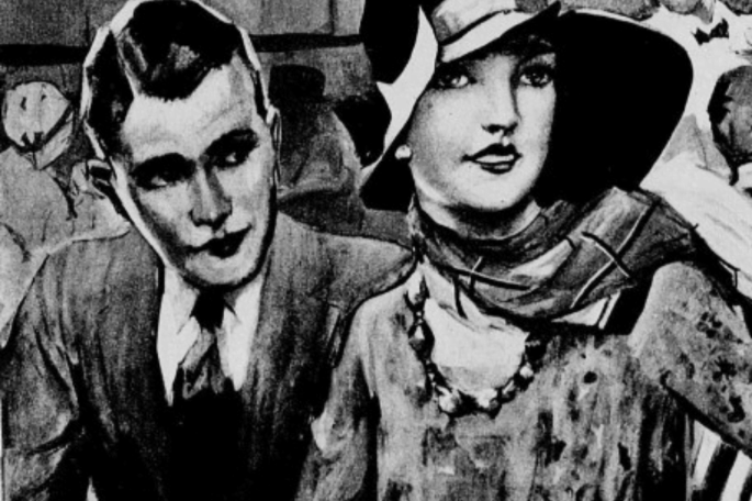 Da Bild zeigt ein junges Paar in einem Restaurant.